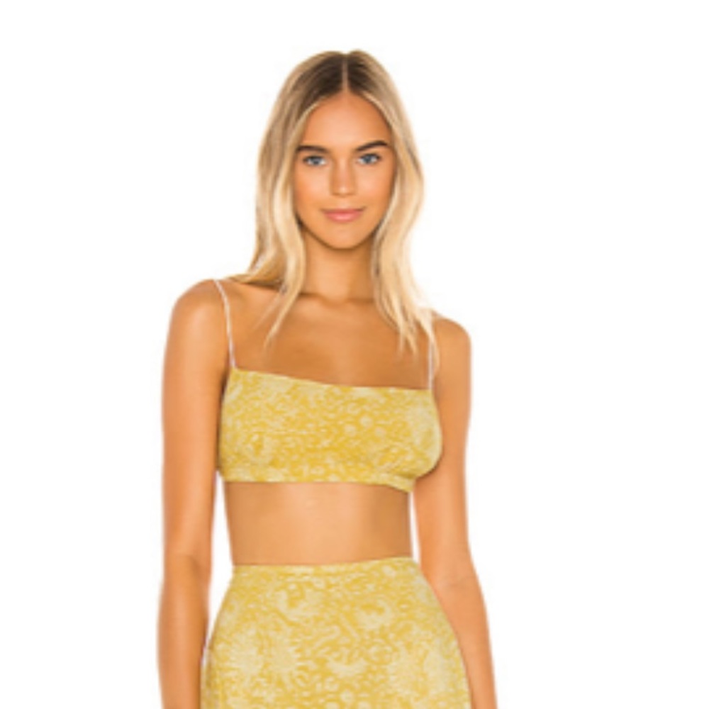 estera printed cowgirl bralette in safron